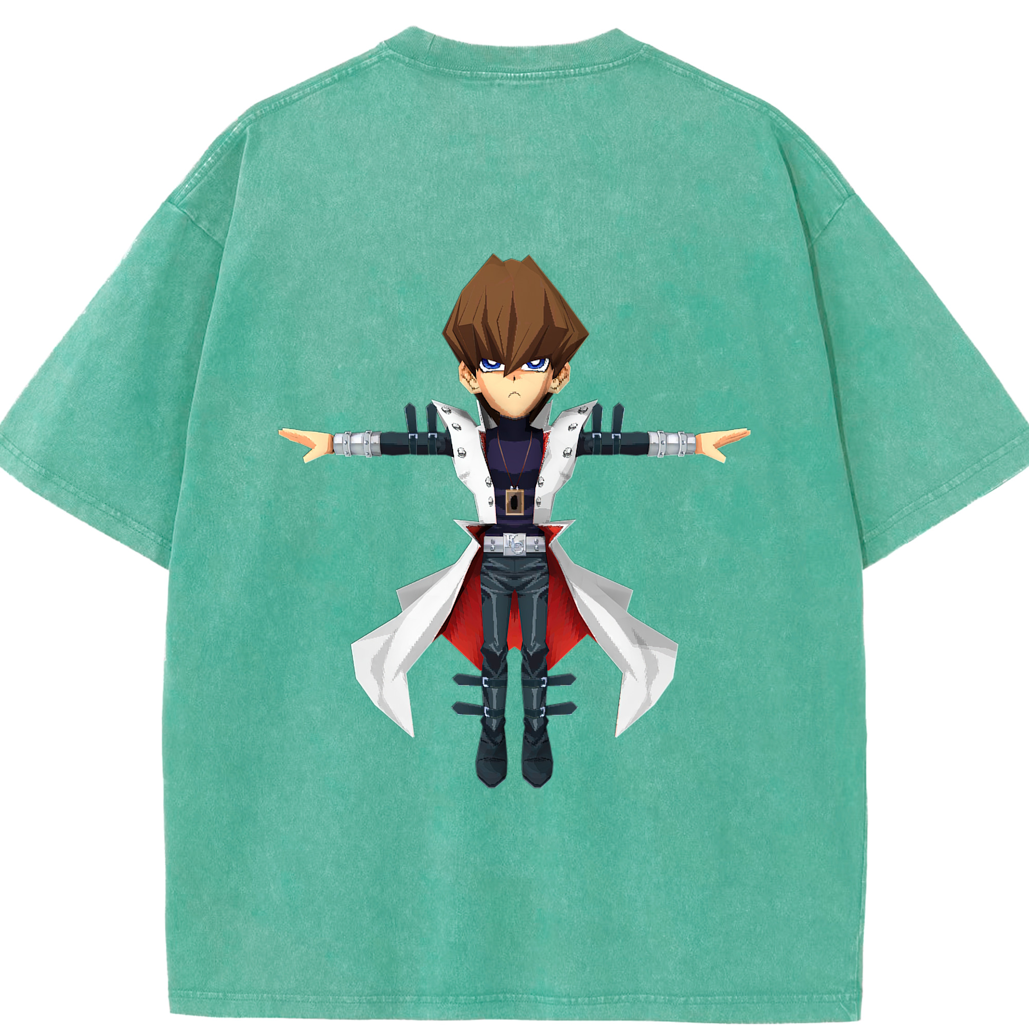 （画像用） 遊☆戯☆王 Yu-Gi-Oh! 綿100% ヴィンテージ風 半袖Tシャツ（背面プリント）